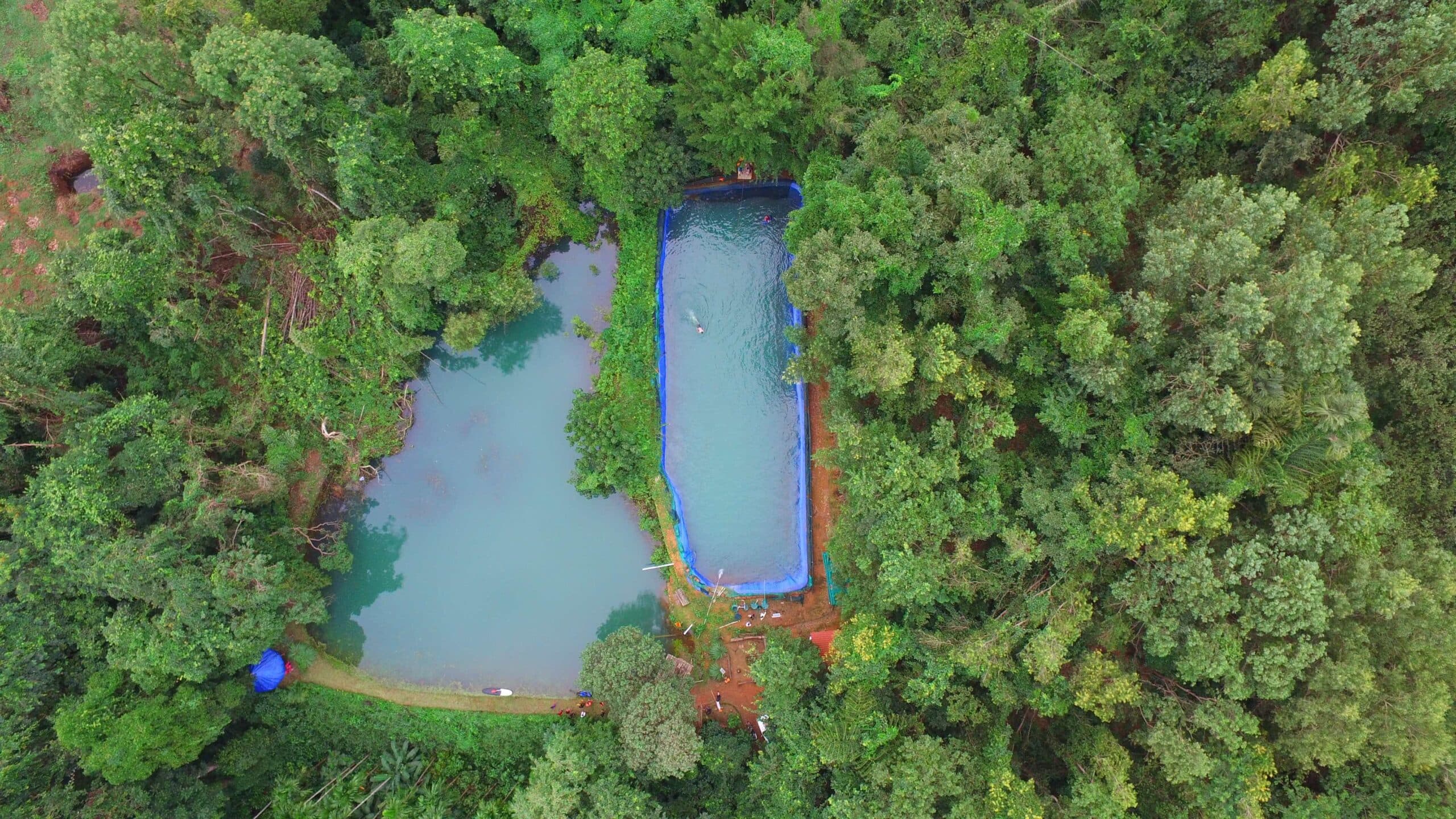 Varanashi farm buildings aerial view